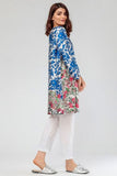 Printed Satin Flared Kurta