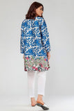 Printed Satin Flared Kurta