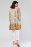 Printed Satin Flared Kurta